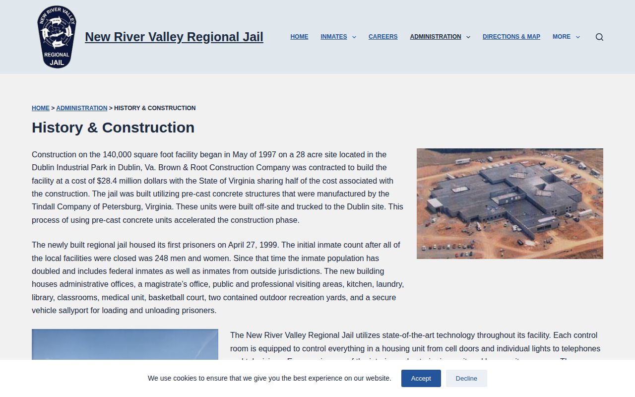 New River Valley Regional Jail history for Giles County release records